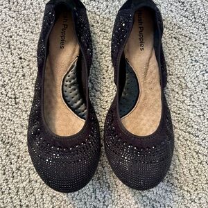 Hush Puppies Women's Sparkling Black Loafers